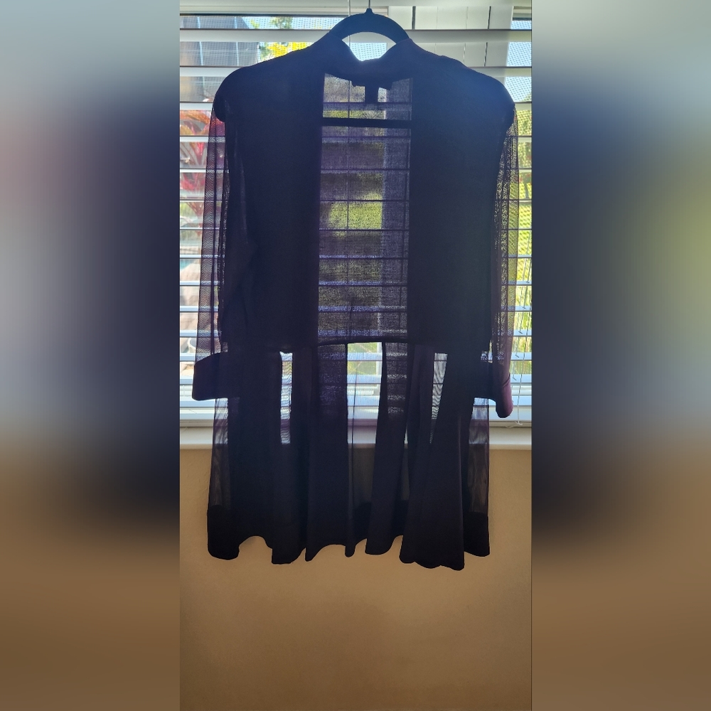 R&M Richards beaded neck dress with sheer jacket - Picture 8 of 8